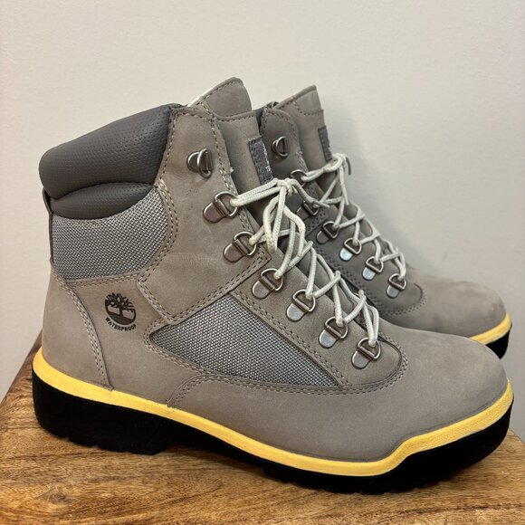Timberland 6'' Field Boot Waterproof Grey Suede - Winter Streetwear Work Boot - Picture 1 of 12